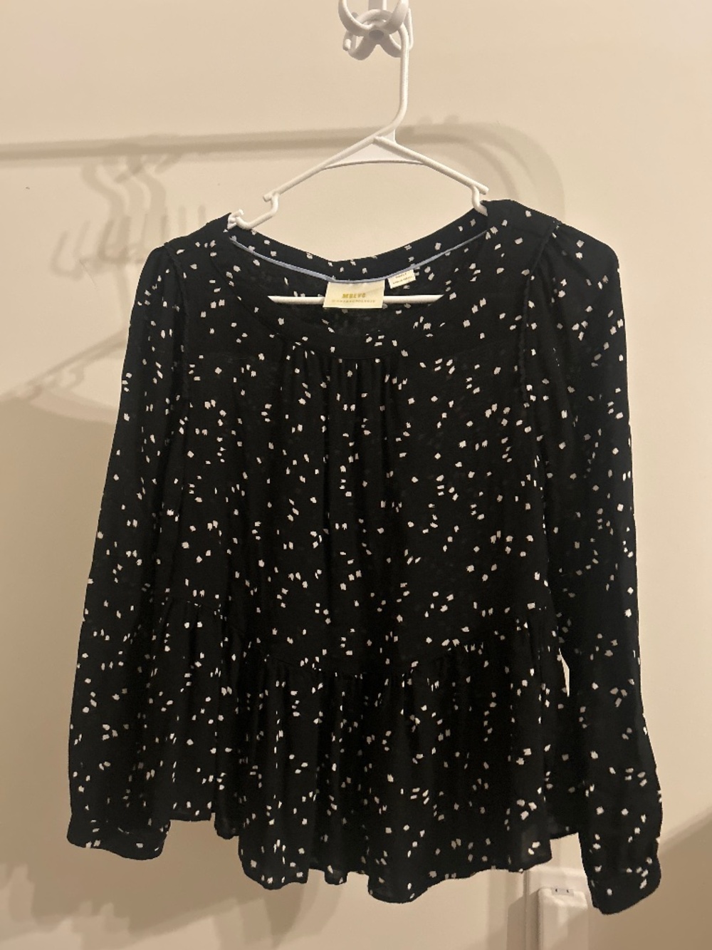 Anthropologie polka dot blouse